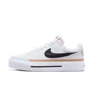 Nike Women's Court Legacy Lift Shoes Sneaker, White/Black-Hemp-Team Orange, 9.5